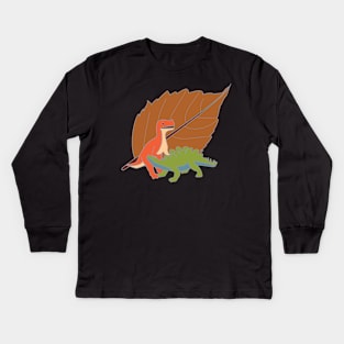 Leaf on the Wind Kids Long Sleeve T-Shirt